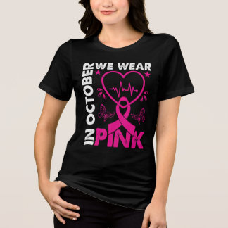 Tri-matière En Octobre Nous Portons Rose 2024 T-Shirt