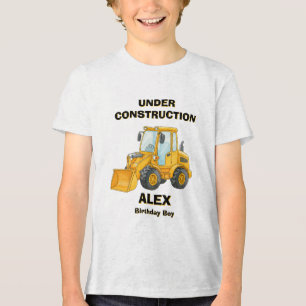 Tri-matière T-Shirt Anniversaire Garçon En Construction