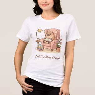 Tri-matière T-shirt Capybara Mignon en Train de Lire – Juste u