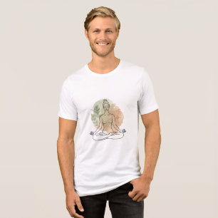 Tri-matière T-Shirt d'art en ligne à l'aquarelle abstraite