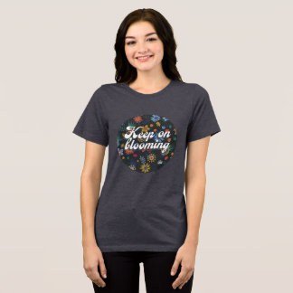 Tri-matière t-shirt design fleuri- garder en fleur