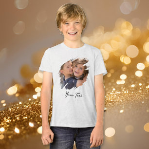 Tri-matière T-shirt en coton doux pour enfants et adolescents