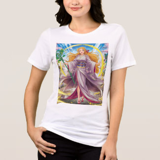 Tri-matière T-shirt en toile pour femmes