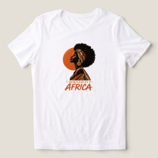 Tri-matière T-shirt « Enraciné en Afrique » | Femme africaine 