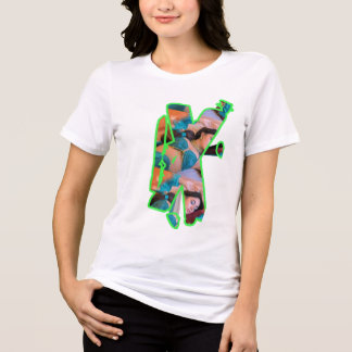 Tri-matière T-shirt femme en 3D