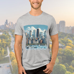 Tri-matière T-shirt graphique en ligne Skyline CHICAGO