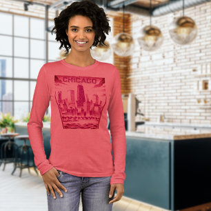 Tri-matière T-shirt graphique en plum de Chicago