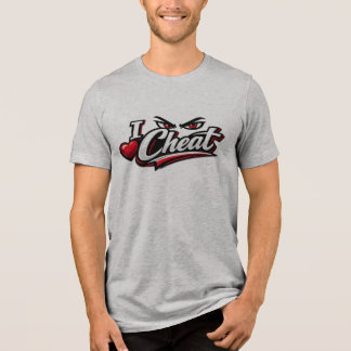 Tri-matière T-shirt « I Cheat » à typographie en gras