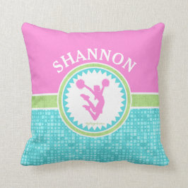 Tri-Pastel-Farbe mit Aqua Tile Kissen