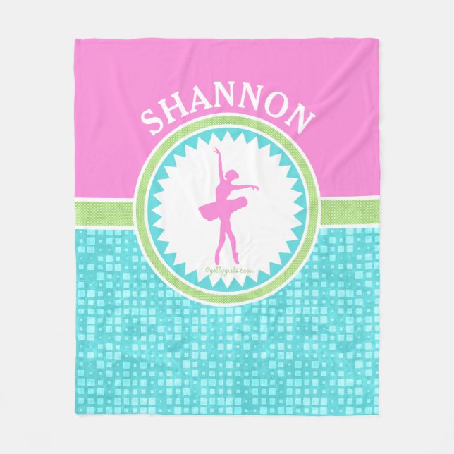 Tri Pastellfarbtänzer mit Aqua-Fliese Fleecedecke (Vorderseite)