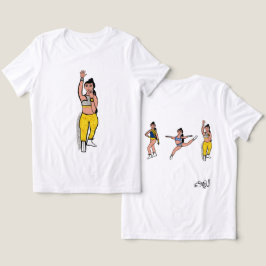 Tri Pose Dancer Blue Gold Silver #2 Tri-Blend Shirt