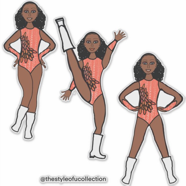 Tri-Pose Dancer Flamingo #1  Sticker (Vorderseite)