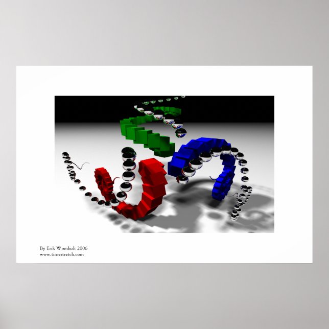 Tri Spiral rekursive rutierte Bilder Poster (Vorne)