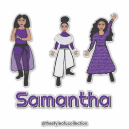 Tri-Styling Lila White Silver Dancer #2 Aufkleber