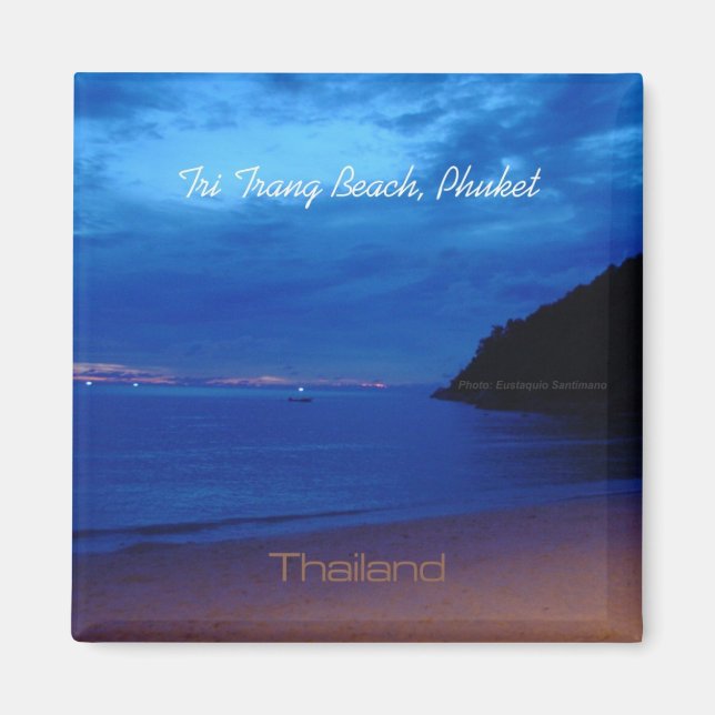 Tri Trang Beach Phuket Thailand Foto Magnete Magnet (Vorne)