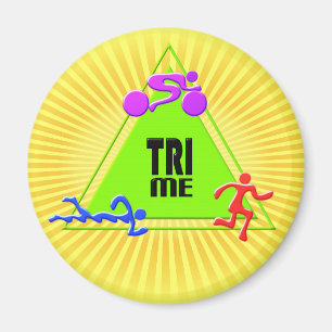 TRI Triathlon-Schwimmen-Fahrrad-Lauf-DREIECK TRI Magnet