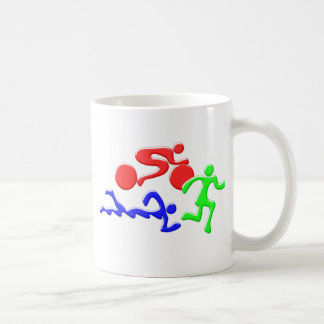 TRI Triathlon-Schwimmen-Fahrrad-Lauf-FARBEzahlen Kaffeetasse