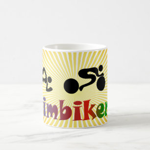 TRI Triathlon-Schwimmen-Fahrrad SCHWARZER Kaffeetasse
