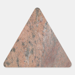 Triangle-Aufkleber aus rosa und grauem Marmor Dreieckiger Aufkleber