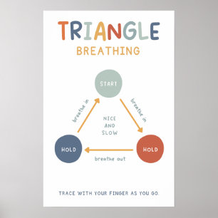 Triangle Boho Breathing Technique Class Poster