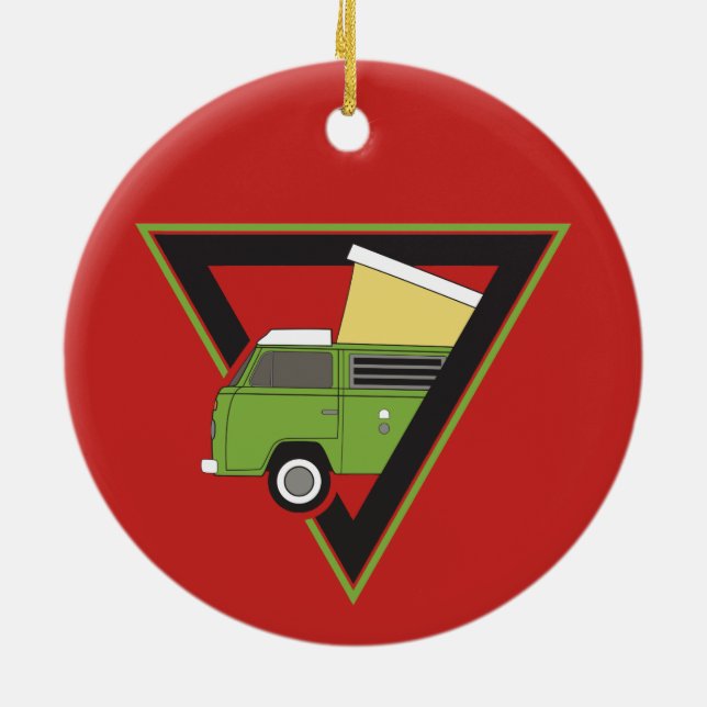 Triangle Classic Camper van Keramik Ornament (Hinten)
