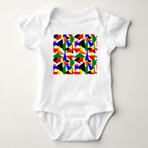 Triangle Collage Baby Strampler
