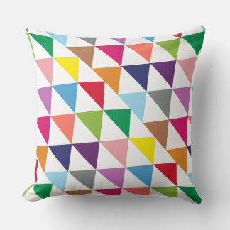 Triangle coloré avec Coussin blanc