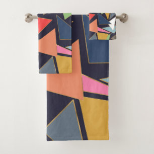 Triangle coloré de l'or contemporain moderne