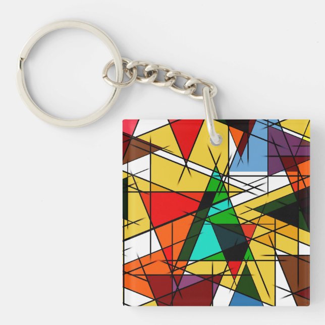Triangle Coloré Géométrique Moderne (Devant)