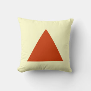 Triangle Colors - Brick Red and Bale Yellow Kissen