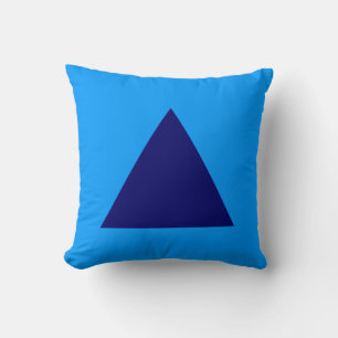 Triangle Colors - DP Navy and Blue 0099FF Kissen