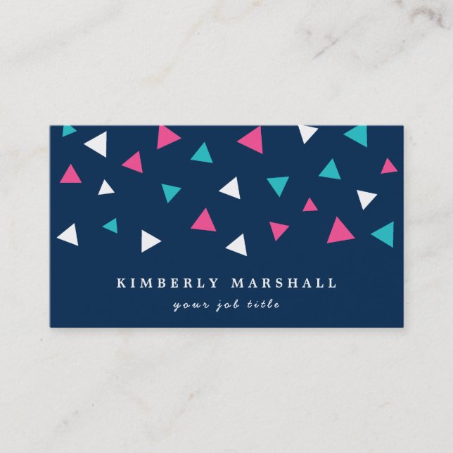 Triangle Confetti Business Cards Visitenkarte (Vorderseite)