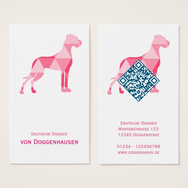 Triangle Dogge – Abstract Great Dane (Vorne & Hinten)