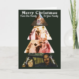 Triangle Foto Weihnachtsbaum Faltkarte Karte