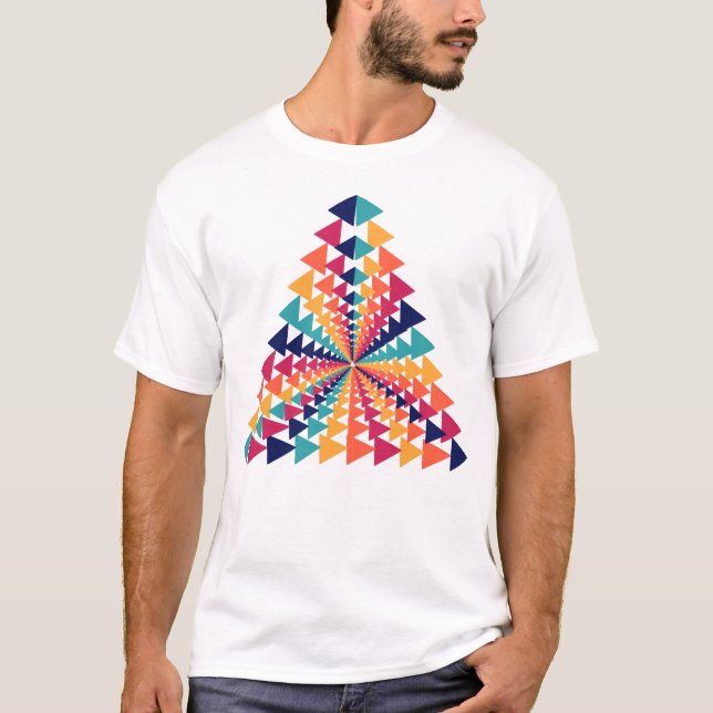 TRIANGLE GEOMETRIC ART TSHIRT. T-Shirt (Vorderseite)