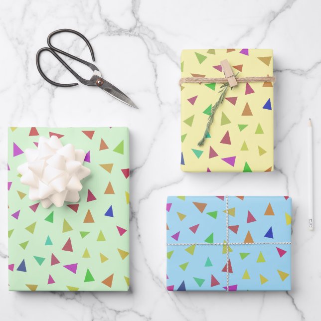 Triangle Geometric Shape Art Geschenkpapier Set (Vorderseite)