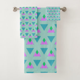 Triangle géométrique Motif Turquoise violet