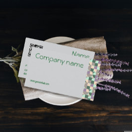 Triangle green türkis grau QR Business Card Visitenkarte