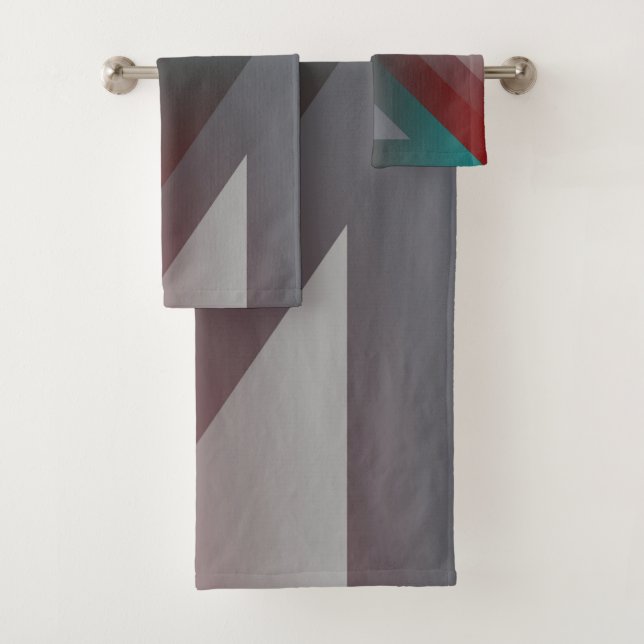 triangle gris bordeaux turquoise (En situation)