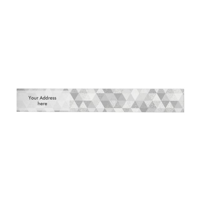 Triangle grunge pattern II + Ihre Ideen Rundum-Adressaufkleber (Person)