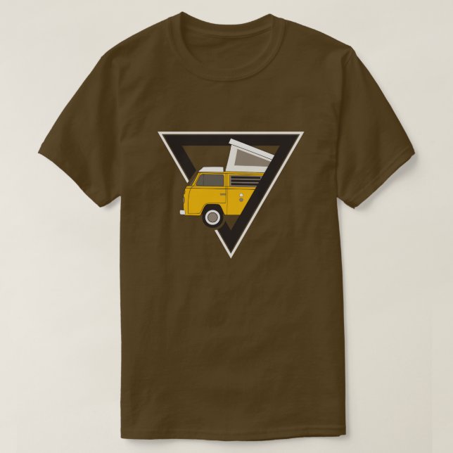 Triangle, klassischer Gelber Bus T-Shirt (Design vorne)