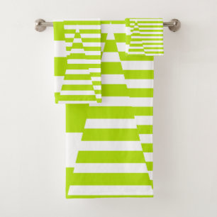 Triangle - Lime vert et blanc