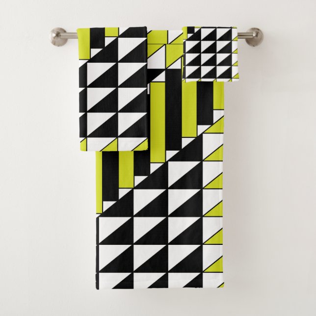 Triangle moderne noir vert Rectangle géométrique (En situation)