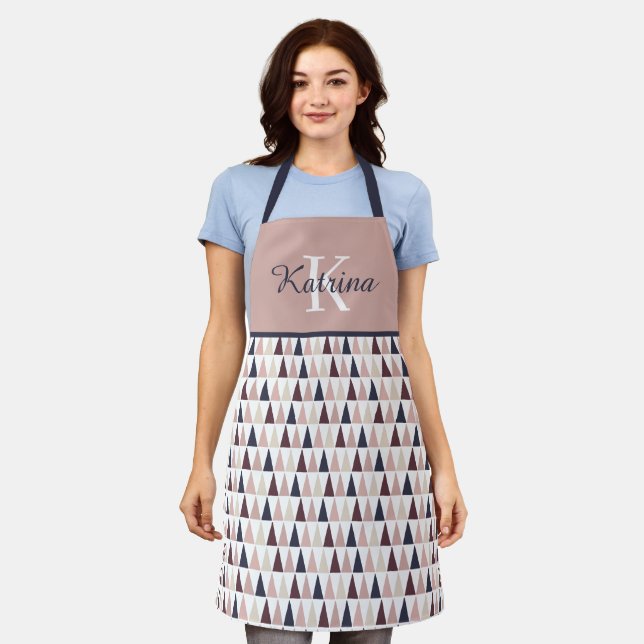 Triangle Monogram All-Over-Print-Schürze Schürze (Getragen)