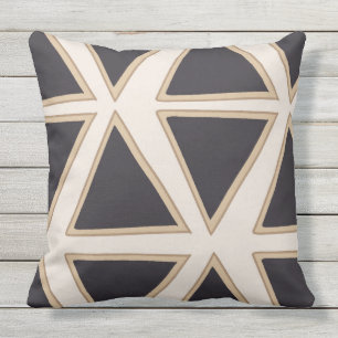 Triangle motif extérieur coussin moderne jardin