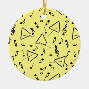 Triangle Musiknotens Keramik Ornament
