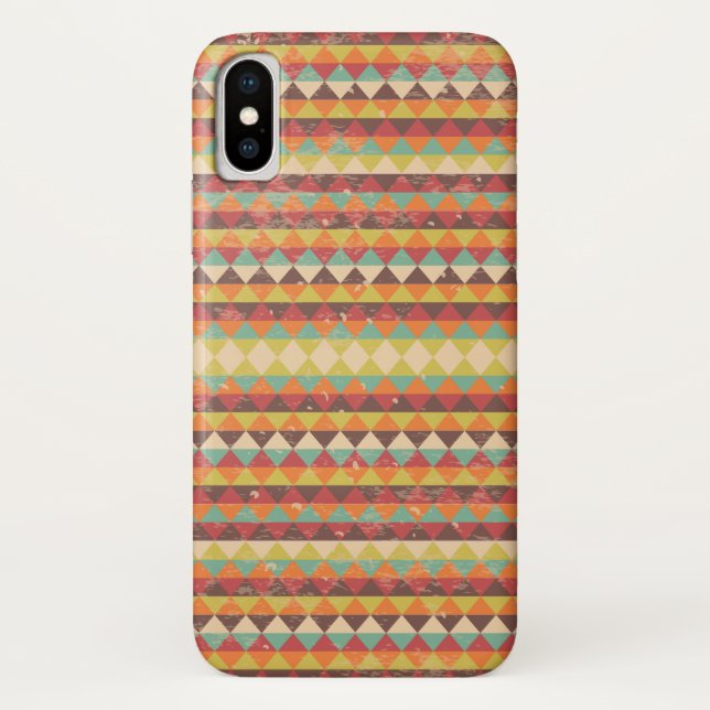 Triangle-Muster für Retro-Grunge Case-Mate iPhone Hülle (Rückseite)