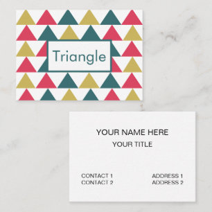 Triangle-Muster mit farbenfroher Geometrie Visitenkarte