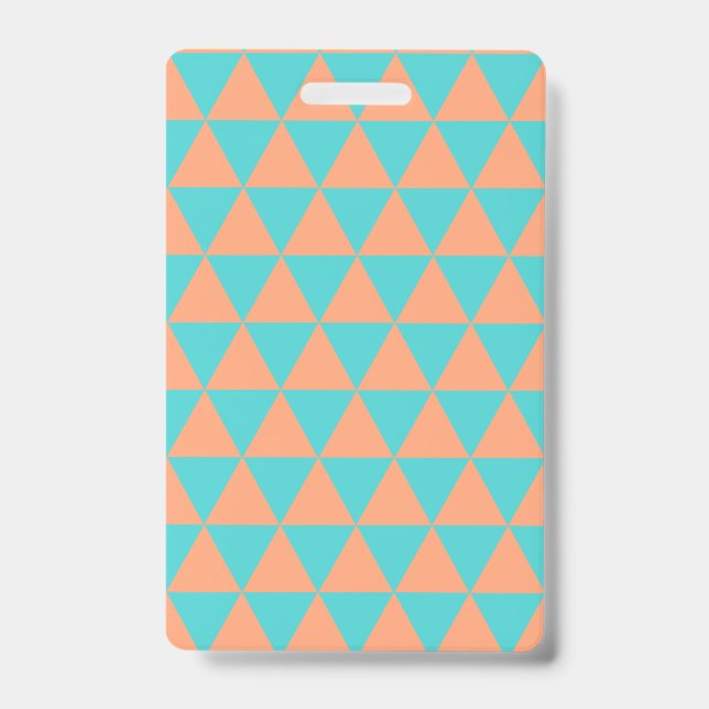 Triangle Muster Orange und Light Blue Ausweis (Vorderseite)