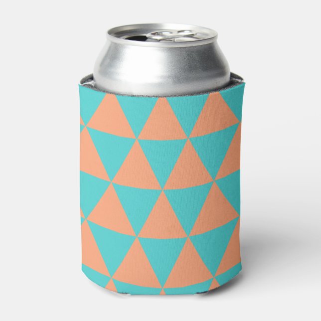 Triangle Muster Orange und Light Blue Dosenkühler (Kanne Vorderseite)